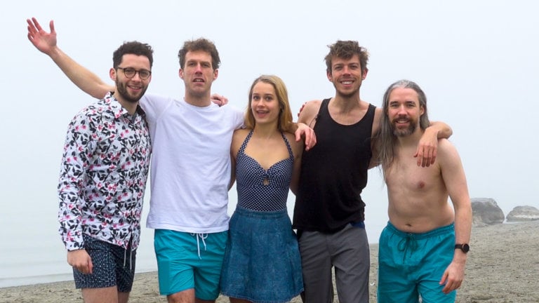 Ein Teil des Teams hinter «Verona Beach Club» (von links): Alexander Graf, Elia Schwaller, Tiffany Limacher, Daniel Korber und Emanuel Järmann.