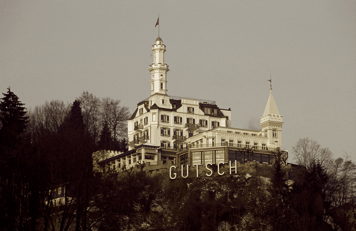 Das Hotel Gütsch diente im Zweiten Weltkrieg als Internierungslager. (Bild: Emanuel Ammon/AURA)