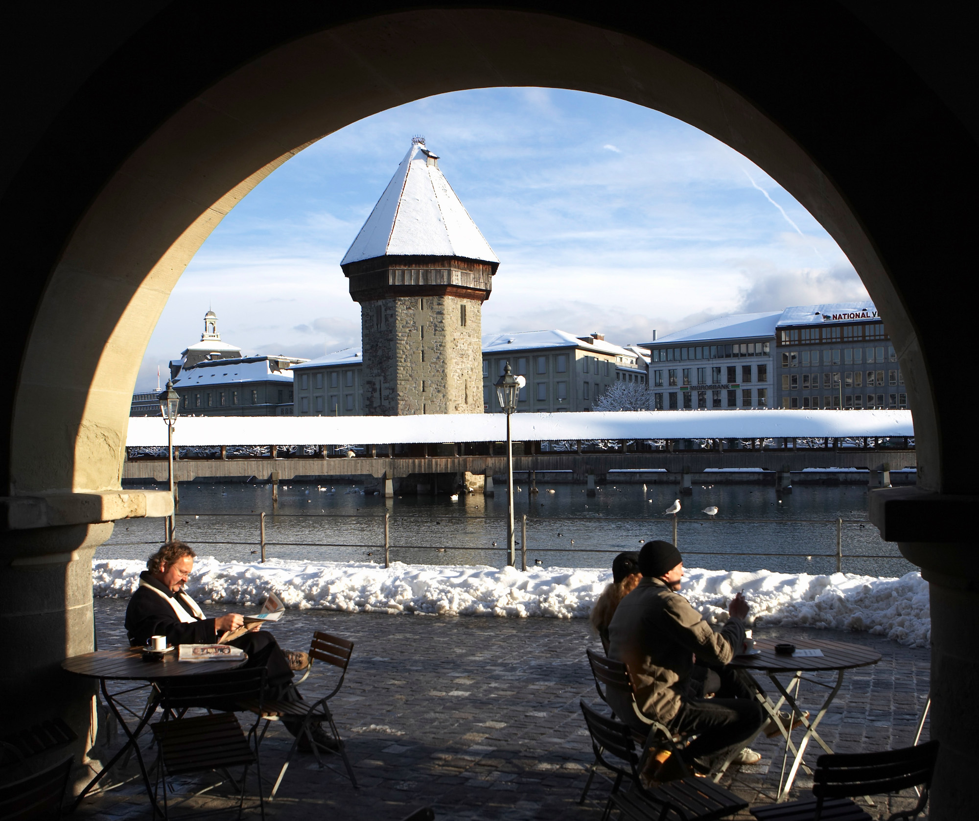 Kapellbrücke Luzern, Wintertag