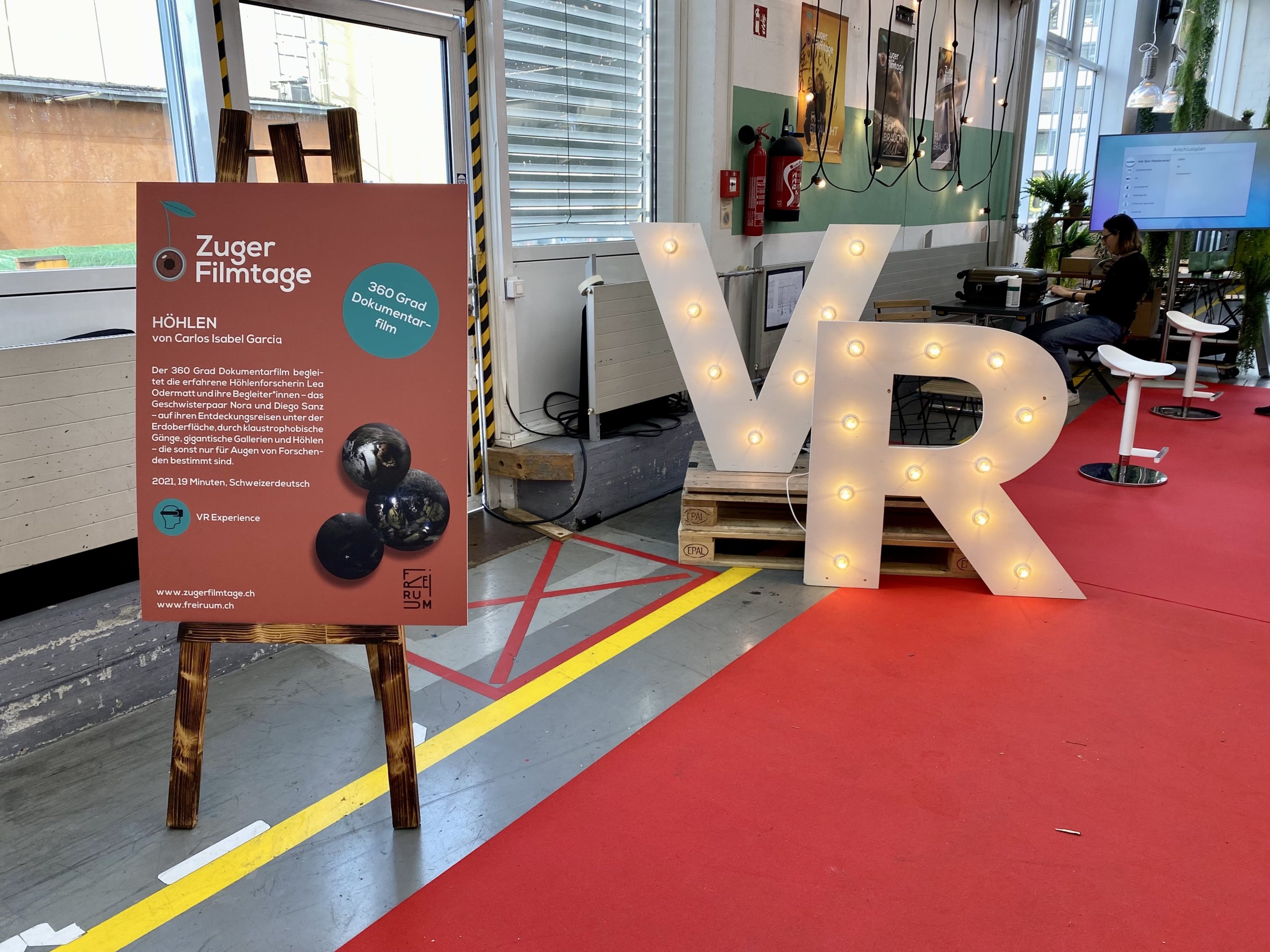 VR Ausstellung «Kino FreiForm 360 °» im Festivalzentrum der Zuger Filmtage