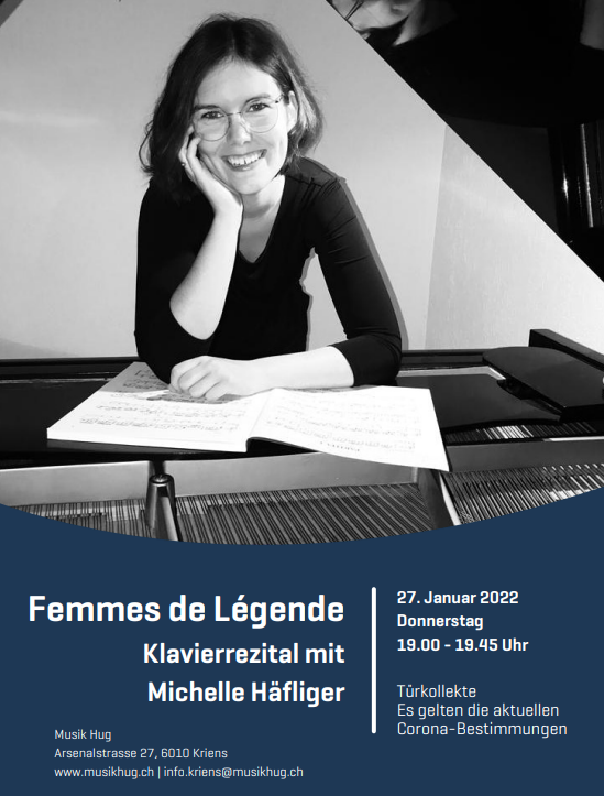 Femmes de Légende – Klavierrezital mit Michelle Häfliger
