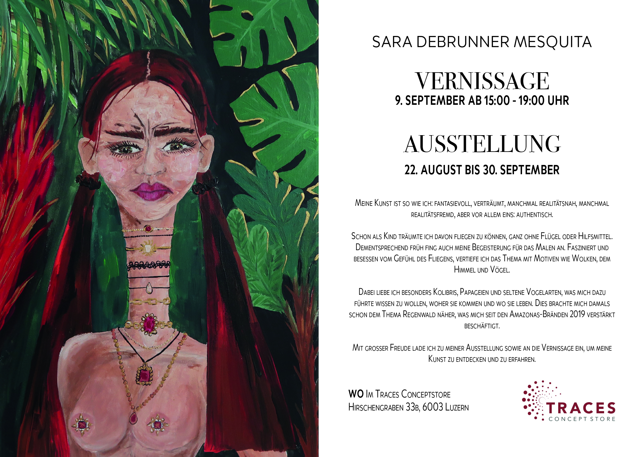Ausstellung Vernissage Sara Debrunner Mesquita
